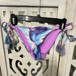 BECCA Blue Agate Braided Cut Out Bikini bottom